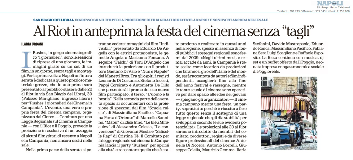 Al Riot in anteprima la festa del cinema senza 